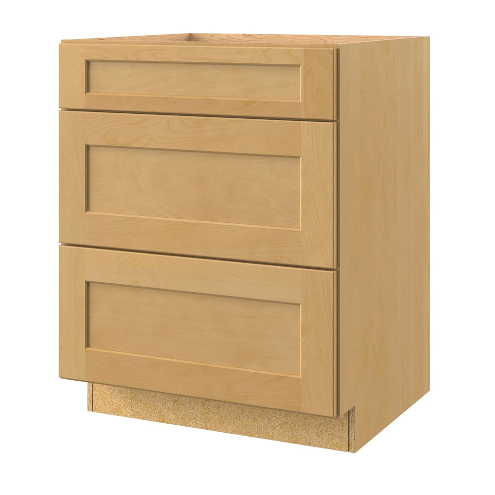 allen + roth Innsbrook 27-in W x 34.5-in H x 24-in D Rye 3-Drawer Base ...