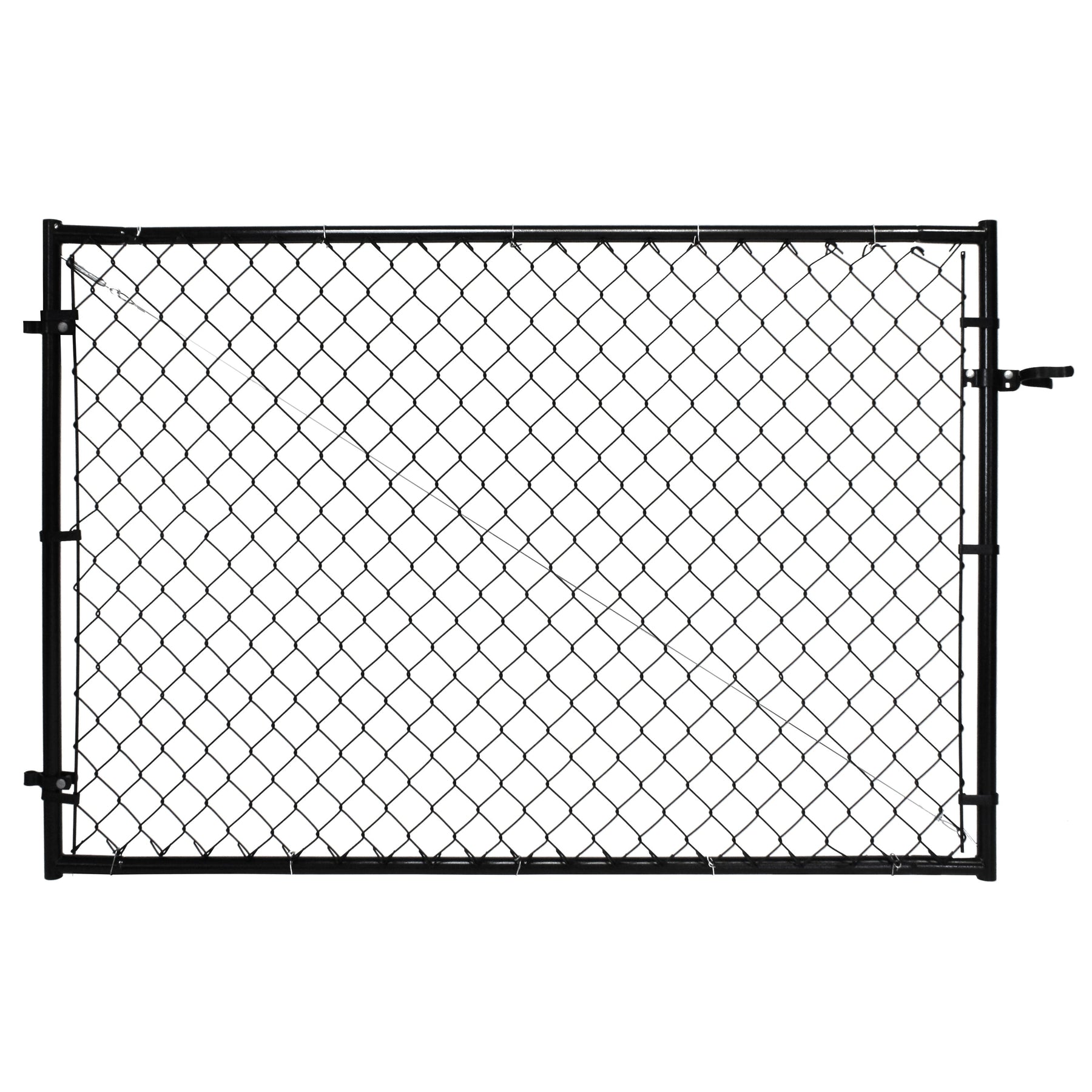 Walk Em Chain Fit-Right 4-ft H x 6-ft W Black Adjustable Metal Walk-thru Chain Link ...