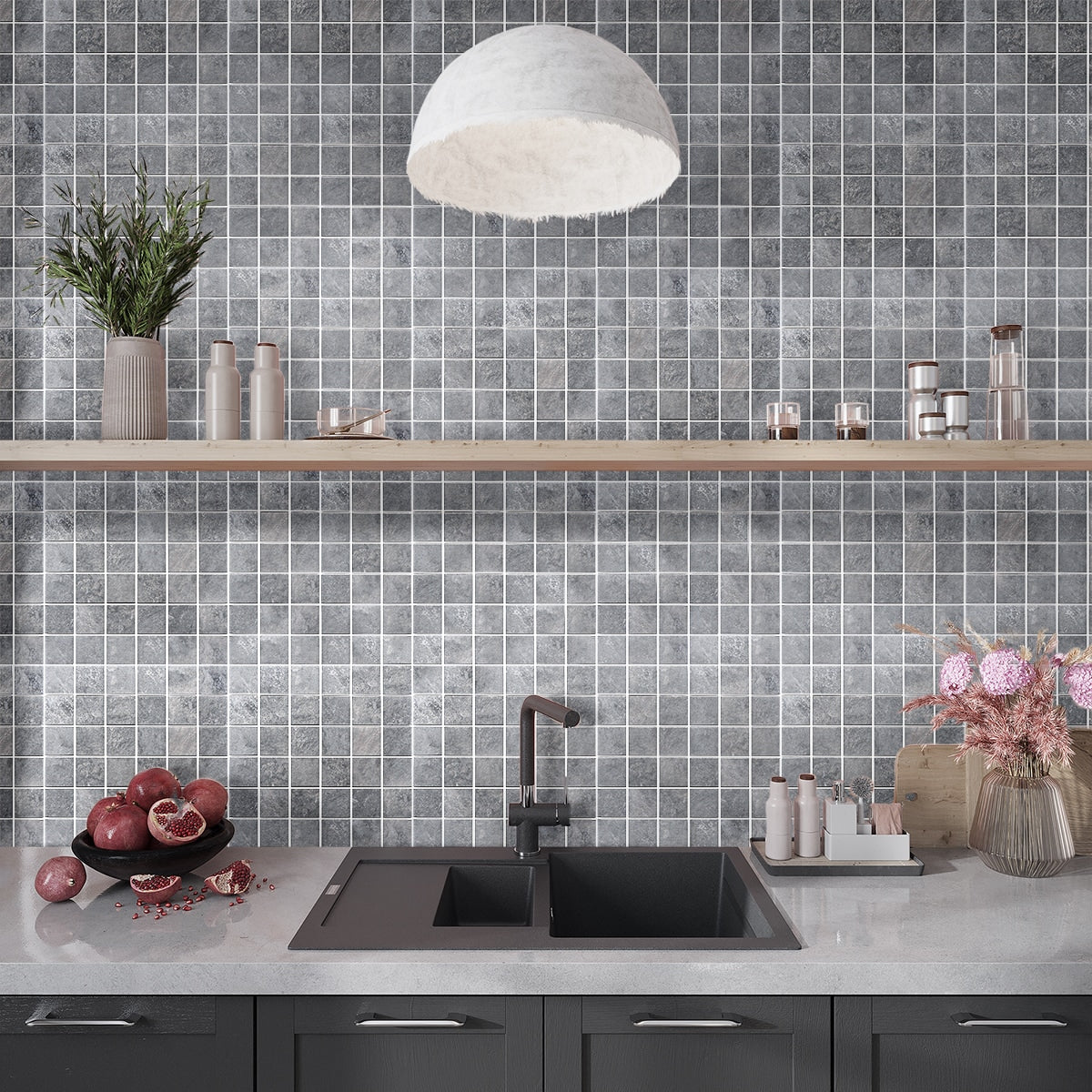 Splendor Gray Apollo Tile Splendor Gray 12-in x 12-in Matte Porcelain Uniform Square ...