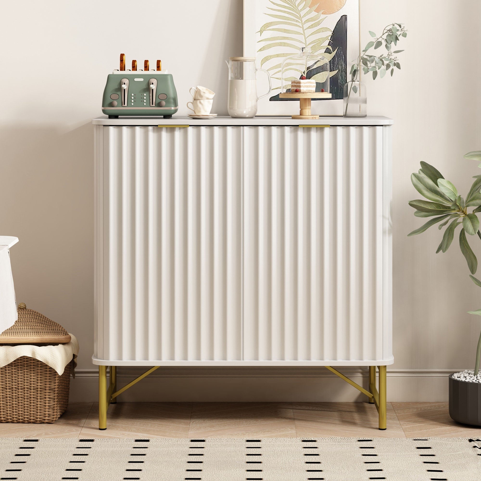 Clihome 15.75-in W x 31.5-in H Mdf White Freestanding Utility Storage ...