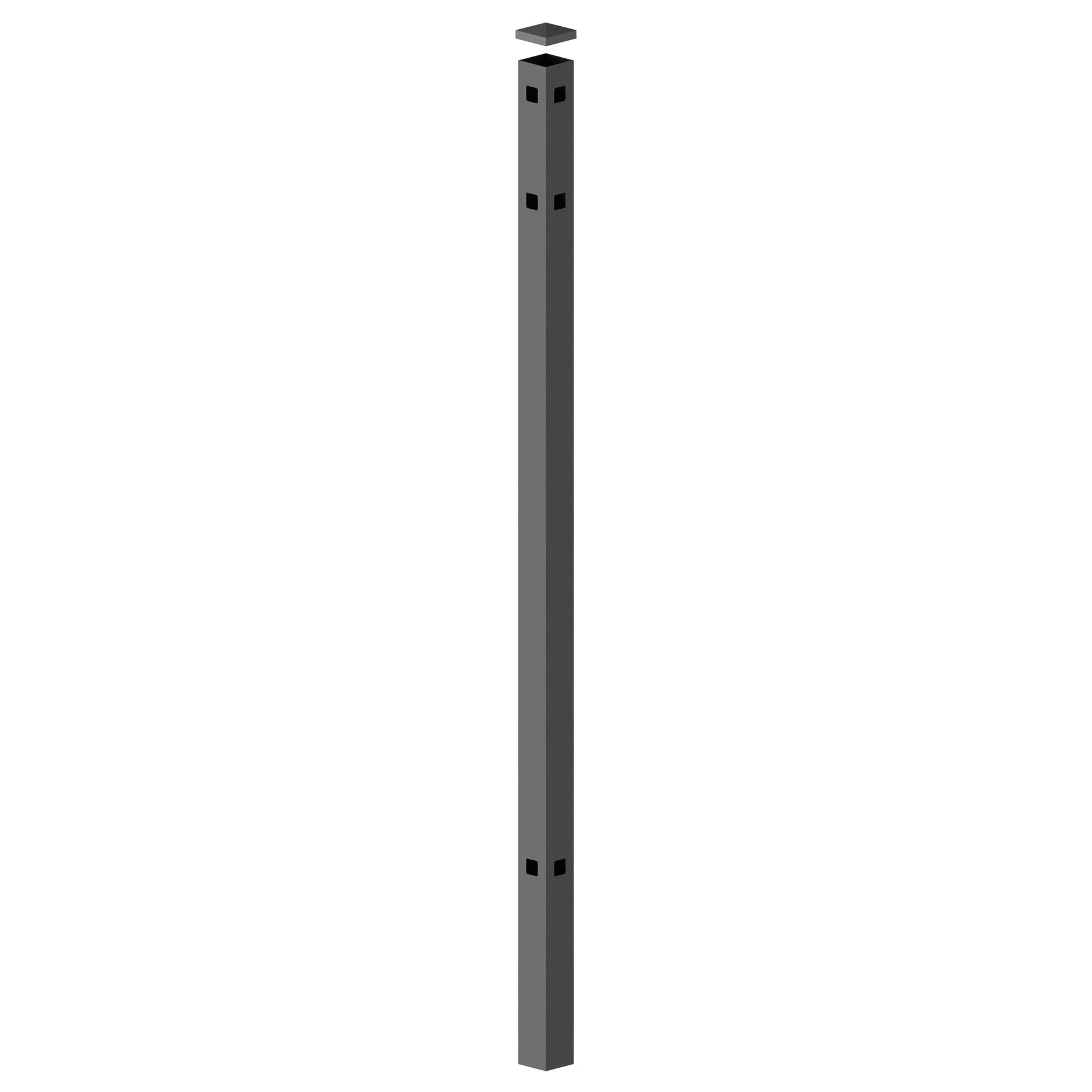Freedom Post Freedom 6-ft H x 2-in W Pewter Aluminum Decorative Corner Fence Post ...