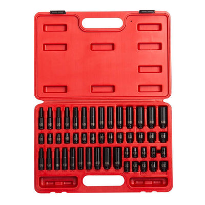 1/4 in. Drive SAE and Metric Impact Socket Set (48-Piece) - Super Arbor