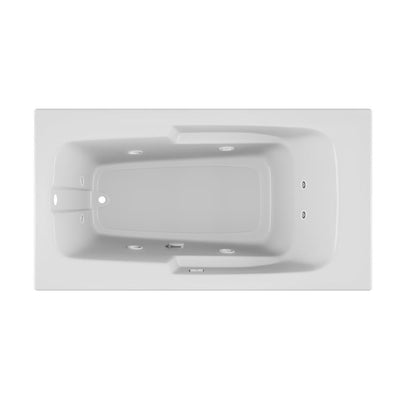 CETRA 60 in. x 32 in. Acrylic Rectangular Drop-In Left Drain Whirlpool Bathtub in White - Super Arbor