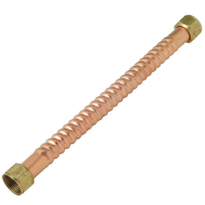 3/4 in. FIP x 3/4 in. FIP x 18 in. Copper Water Heater Connector 7/8 in. OD - Super Arbor