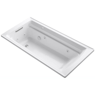 Archer 6 ft. Acrylic Rectangular Drop-in Whirlpool Bathtub in White - Super Arbor