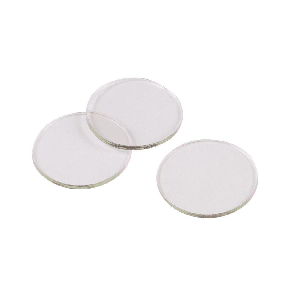 3/4 in. Clear Vinyl Non-Adhesive Discs for Glass Surfaces (10 per Pack ...