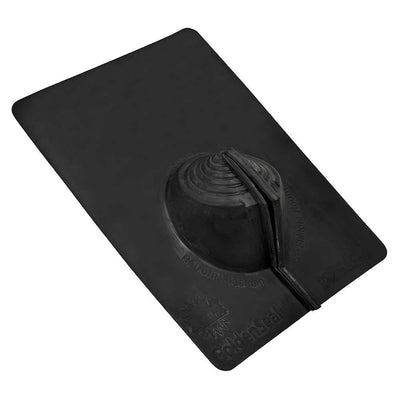 11 in. x 13.75 in. Rubber Electrical Mast Split Pipe Boot Roof Flashing in Black - Super Arbor