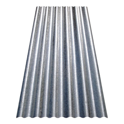 8 ft. Corrugated Galvanized Steel Utility-Gauge Roof Panel