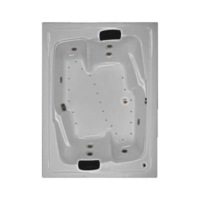 72 in. Acrylic Rectangular Drop-in Combination Bathtub in White - Super Arbor