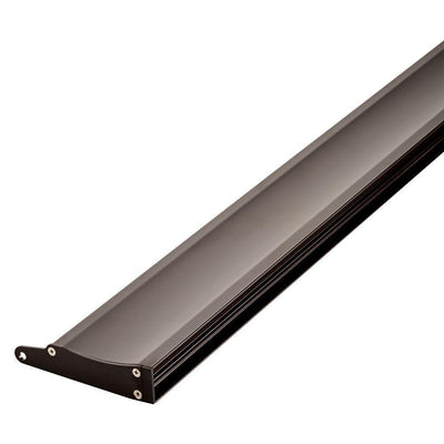 27 in. to 36 in. Semi-Frameless Contemporary Pivot Shower Door Track Assembly Kit in Bronze - Super Arbor