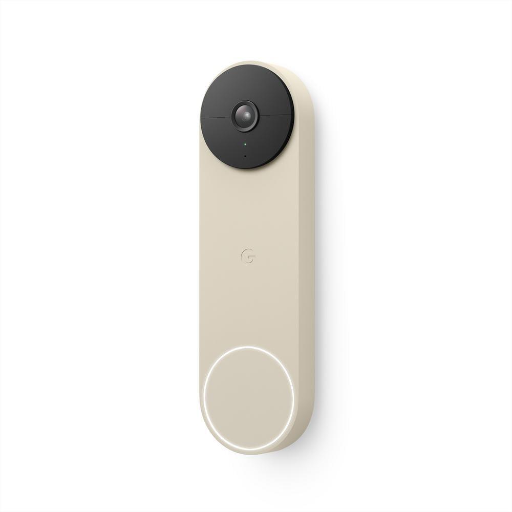 Nest Doorbell (Battery) - Smart Wi-Fi Video Doorbell Camera - Snow - Super Arbor