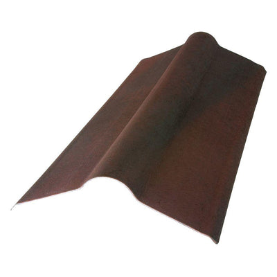 2-23/24 ft. x 19.5 in. Siena Brown Composite Asphalt Roof Panel Standard Ridge Cap - Super Arbor