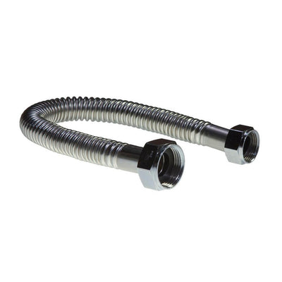 1 in. FIP x 3/4 in. FIP x 2 ft. Stainless Steel Flexible Water Connector