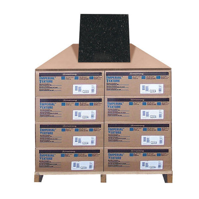 Armstrong Standard Excelon Imperial Texture 12 in. x 12 in. Classic Black Vinyl Composition Tile (1080 sq. ft. / pallet) - Super Arbor