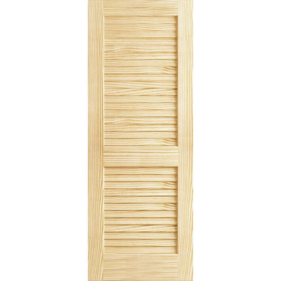 18 in. x 80 in. Unfinished Plantation Louver Louver Solid Core Wood Interior Door Slab - Super Arbor
