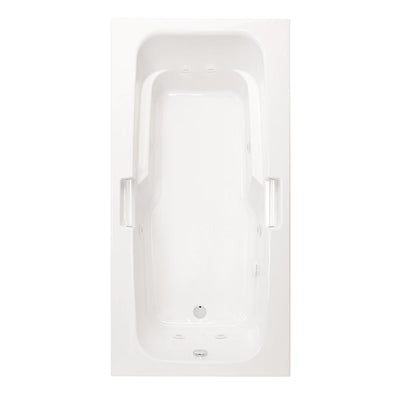 Montrose I 60 in.¬†Acrylic Reversible Drain Rectangular Drop-In Whirlpool Bathtub in White - Super Arbor