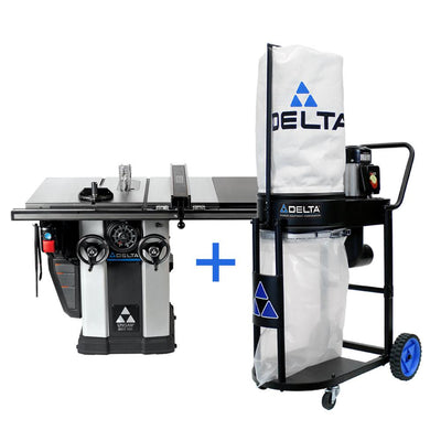 3 HP Motor 10 in. Unisaw with 36 in. Biesemeyer Fence System and FREE 1.0 HP Dust Collection System - Super Arbor