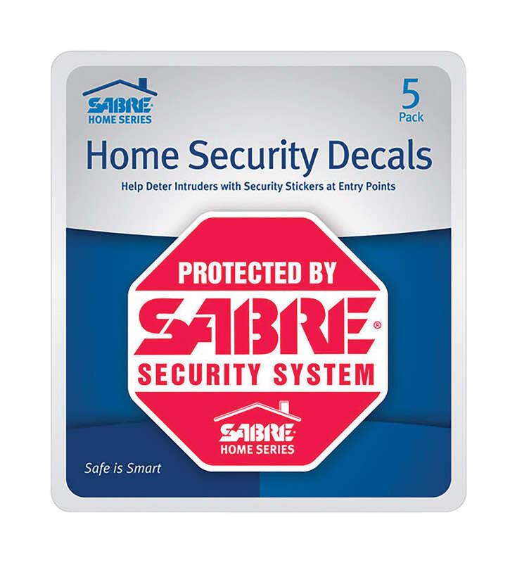 Sabre Red Plastic Home Security Decals – PROARB