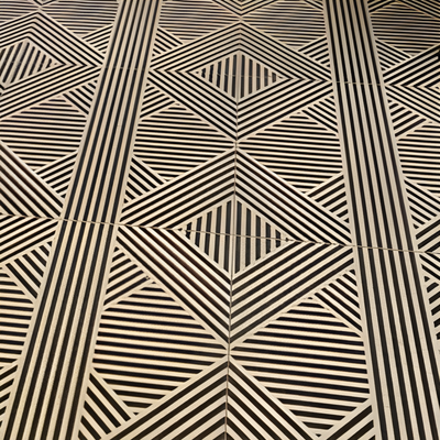 Astoria Black and White 24 in. x 24 in. Matte Porcelain Floor and Wall Tile (4 Pieces, 15.49 sq. ft./Case)