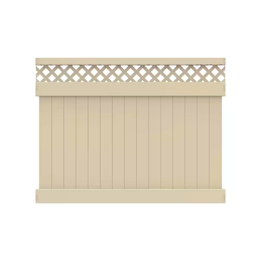 Barrette Outdoor Living Anderson 6 ft. x 8 ft. Sand Vinyl Lattice Top ...