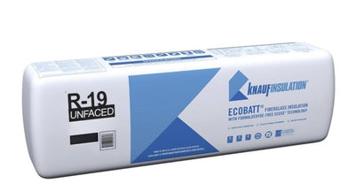 Knauf Insulation Ecobatt R-19 Unfaced Fiberglass Insulation Batts 6.25" x 15.25" x 106" 112.26 SF