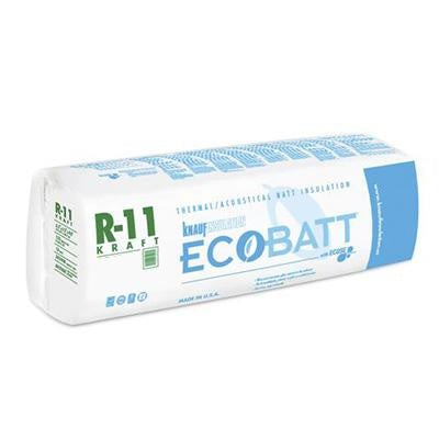 Knauf Insulation Ecobatt R-11 Kraft Faced Fiberglass Insulation Batts ...