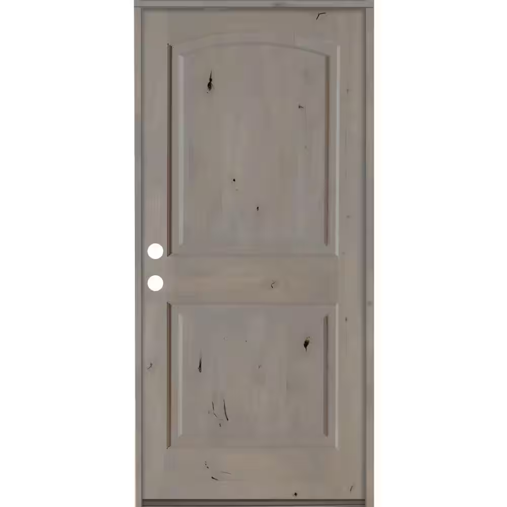 Krosswood Doors 32 in. x 80 in. Knotty Alder 2 Panel Right-Hand/Inswin ...