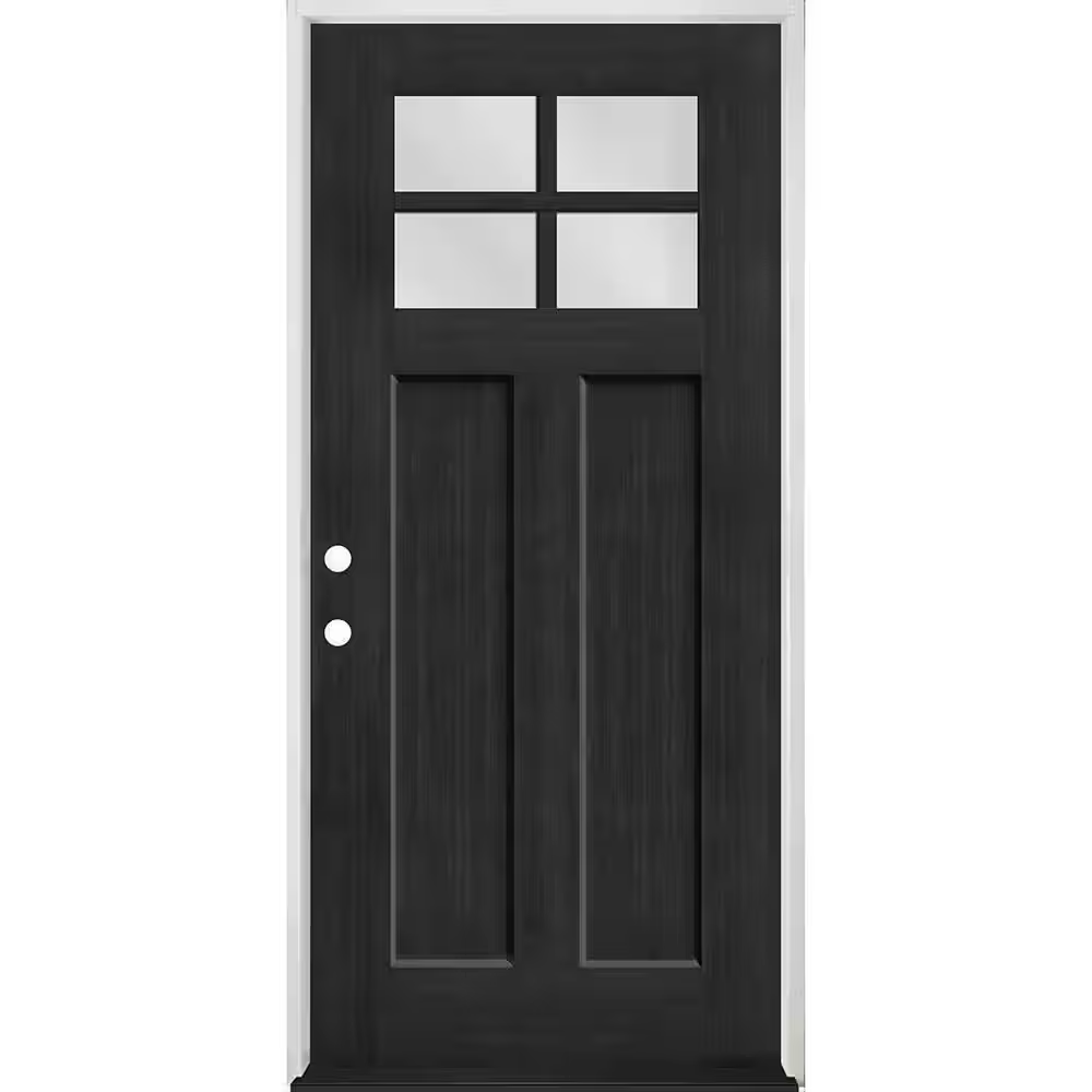 Steves & Sons Regency 36 in. x 80 in. 4 Lite 1/4 Toplite RHIS Clear Gl ...
