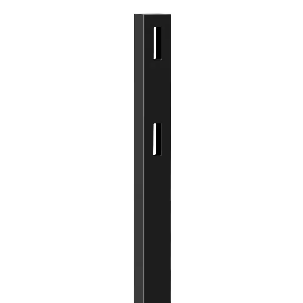 Veranda 5 in. x 5 in. x 5 ft. Black Vinyl Ranch 2-Rail Line Post – PROARB