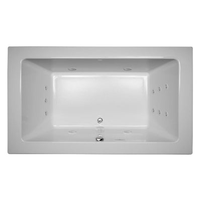 SIA 72 in. x 42 in. Acrylic Right-Hand Drain Rectangular Drop-In Whirlpool Bathtub in White - Super Arbor