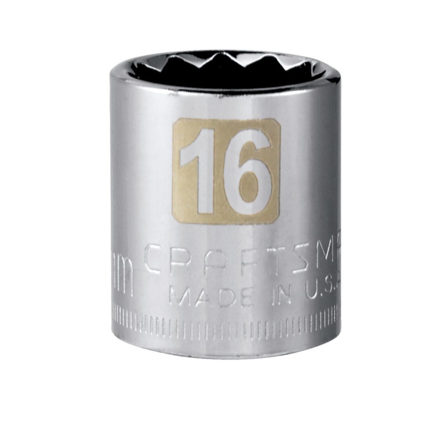 Craftsman 16 mm Metric 12 Point Standard Socket - 3/8 in. Drive – PROARB