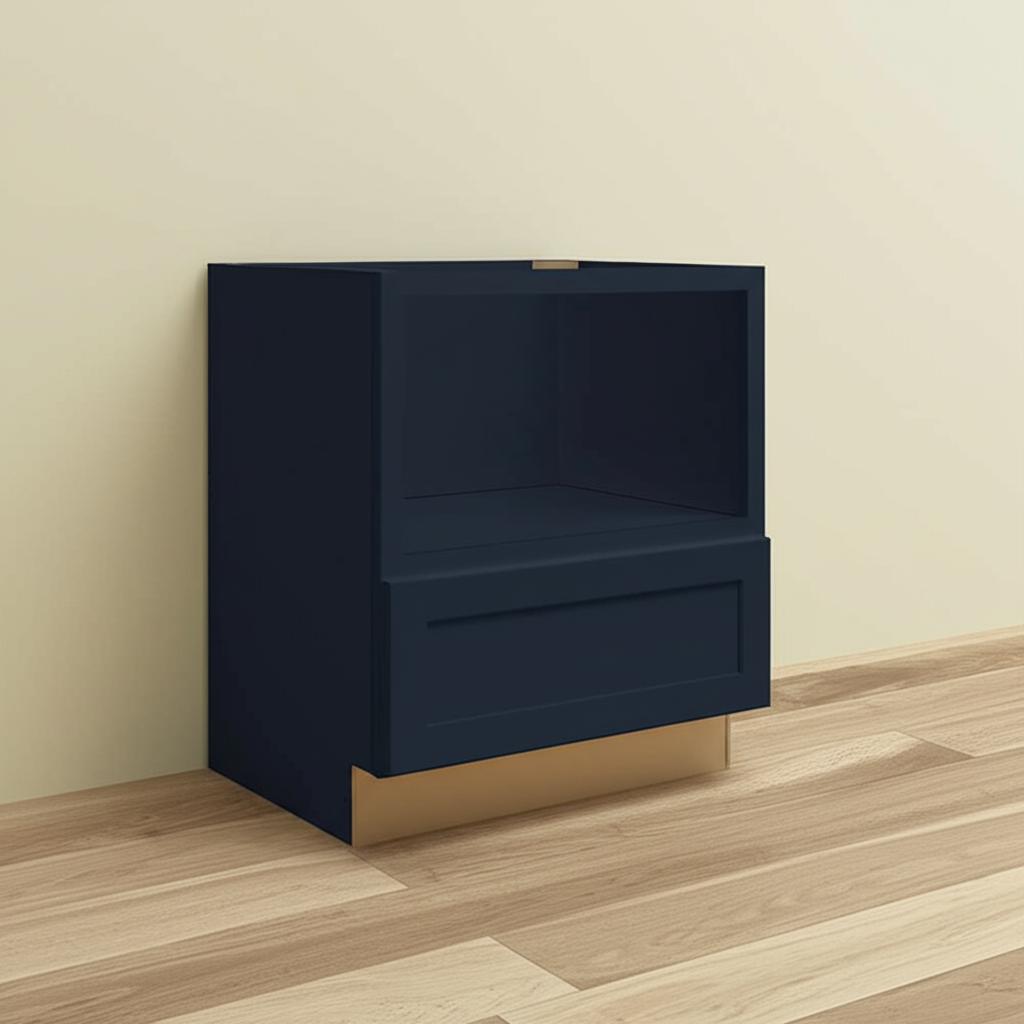Hampton Bay Avondale Shaker Microwave Base Cabinet in Ink Blue – PROARB