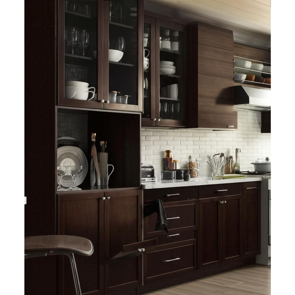 Java Shaker Cabinets Hampton Bay Shaker Wall Kitchen Cabinet in Java - 18