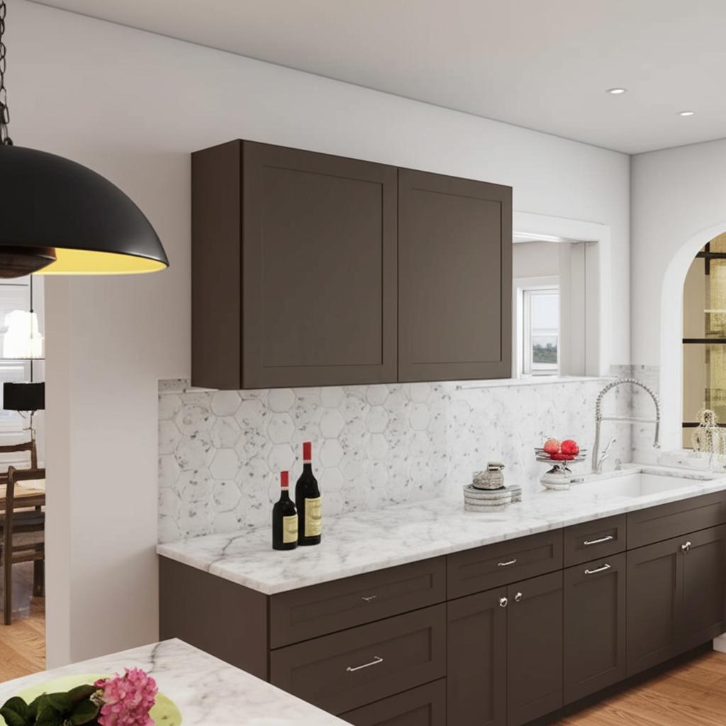 Java Shaker Cabinets Hampton Bay Shaker 36 in. Wall Kitchen Cabinet in Java – PROARB