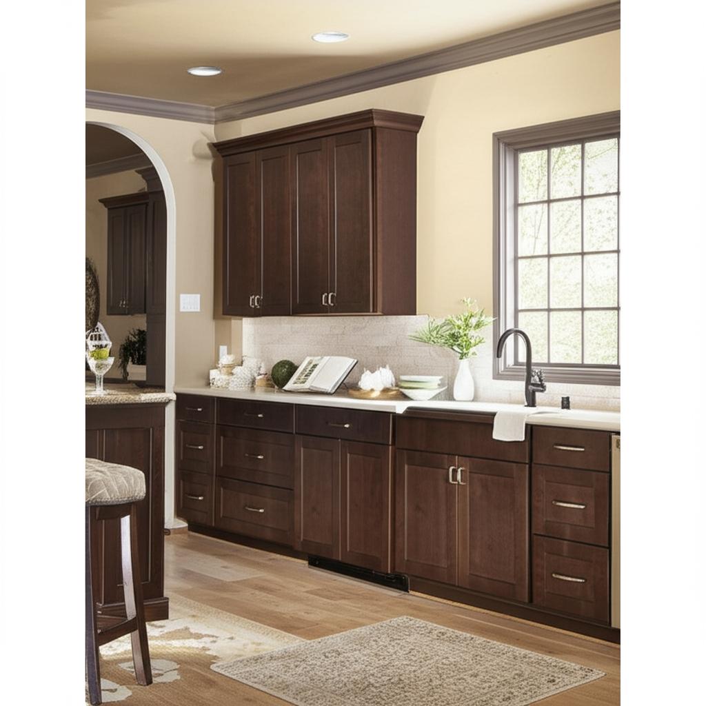 Java Shaker Cabinets Hampton Bay Shaker 9x12x30 Wall Kitchen Cabinet in Java – PROARB