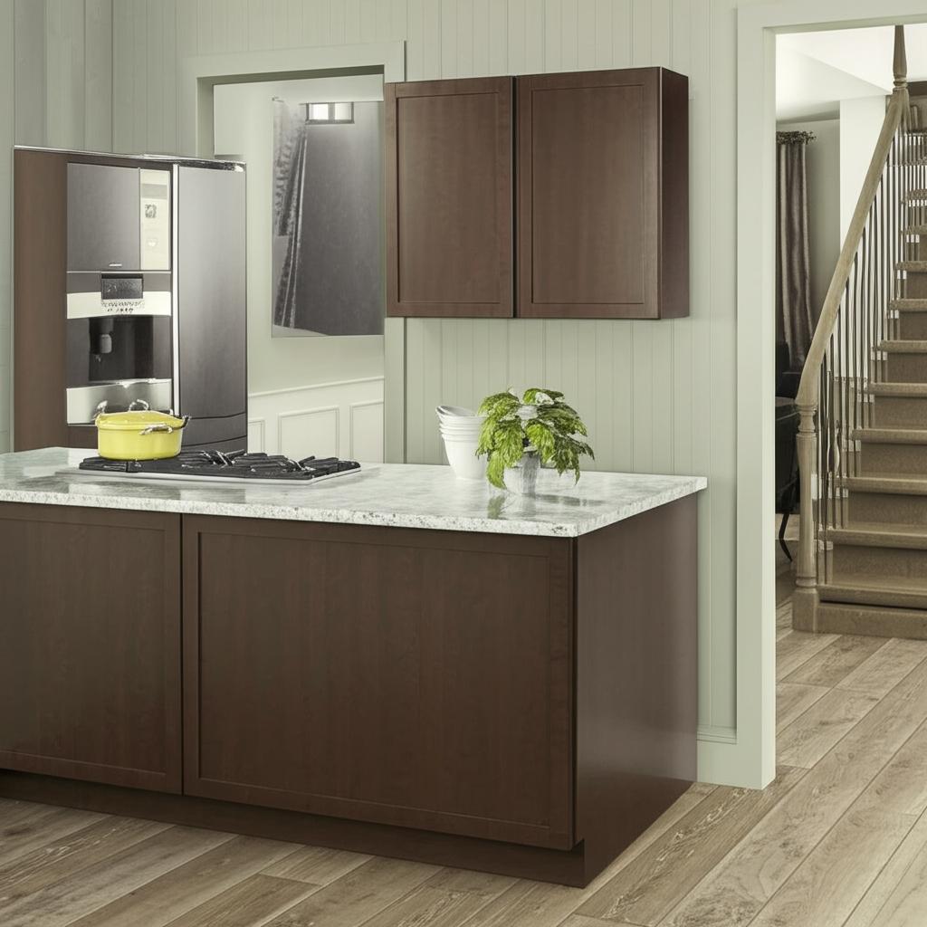 Java Hampton Bay Hampton Bay Shaker Wall Kitchen Cabinet in Java - 21