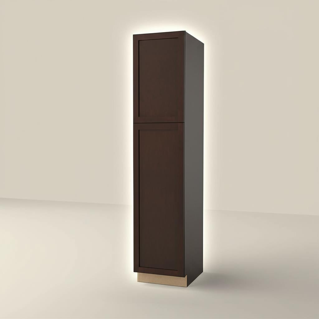 Java Hampton Bay Hampton Bay Shaker Pantry Cabinet in Java - 18