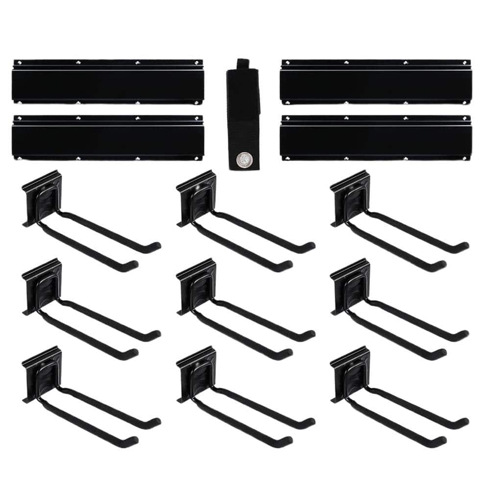 Angel Sar 64 in. Heavy Duty Garage Organization Rack with 4-Packs Rail ...