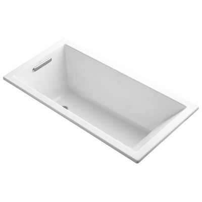Underscore 60 in. x 30 in. Acrylic Drop-In Soaking Bathtub with Reversible Drain in White - Super Arbor
