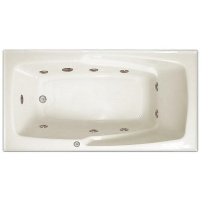 5 ft. Left Drain Drop-in Rectangular Whirlpool Bathtub in White - Super Arbor