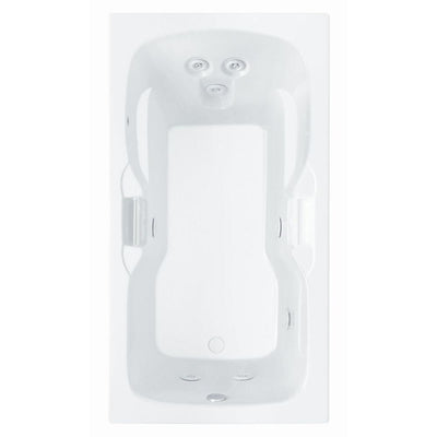 Laguna 60 in.¬†Acrylic Reversible Drain Rectangle Drop-In Whirlpool Bathtub in White - Super Arbor