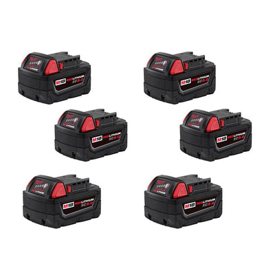 M18 18-Volt Lithium-Ion XC Extended Capacity Battery Pack 5.0Ah (6-Pack)