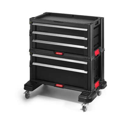 22 in. 5-Drawer Modular Roller Cabinet Tool Chest in Black - Super Arbor