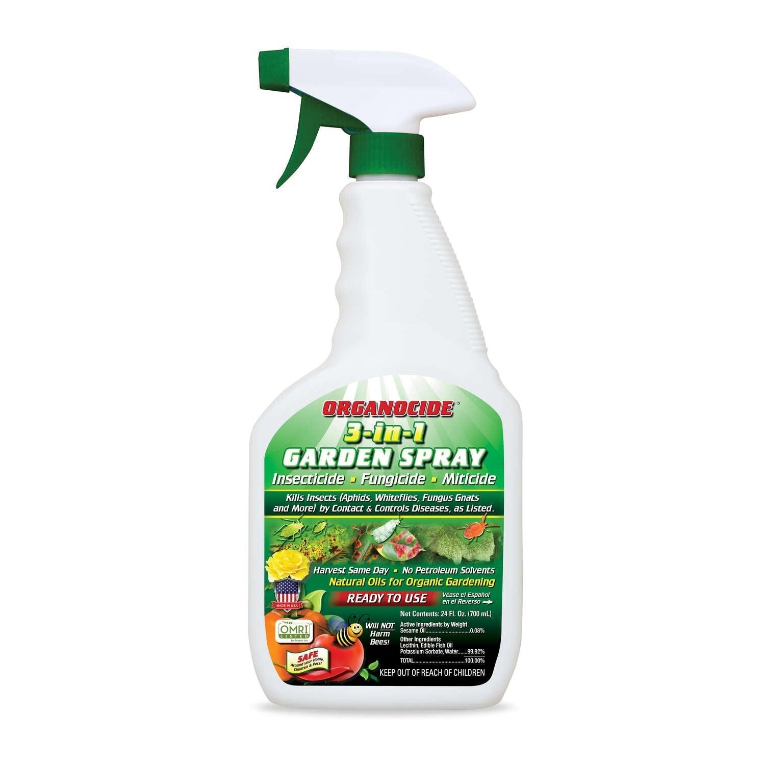 Organocide 3-in-1 Garden Spray Organic Liquid Insect, Disease & Mite C ...