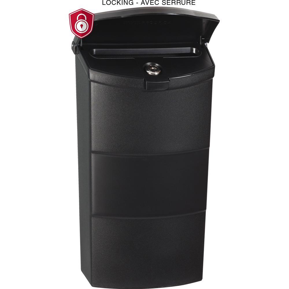 Economic Black Wall Mount Locking Vertical Mailbox – PROARB