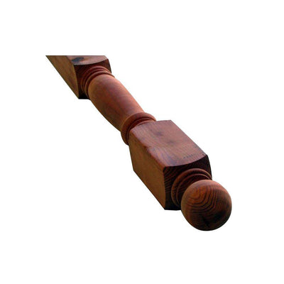 4 in. x 4 in. x 4 ft. Redwood Turned Deck and Fence Post - Super Arbor