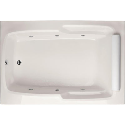 Duo 66 in. x 48 in. Rectangular Drop-In Whirlpool Bathtub in White - Super Arbor