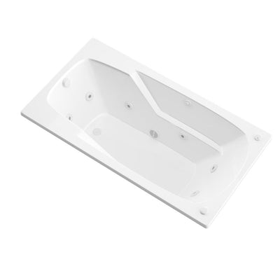 Coral 6 ft. Rectangular Drop-in Whirlpool Bathtub in White - Super Arbor
