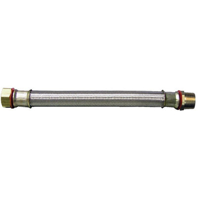 3/4 in. FIP x 3/4 in. MIP x 18 in. Stainless Steel Water Heater Supply Line - Super Arbor