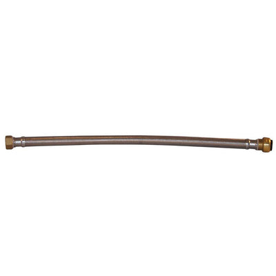 3/4 in. Push-To-Connect x 3/4 in. Female Pipe Thread x 24 in. Braided Stainless Steel Water Heater Connector - Super Arbor